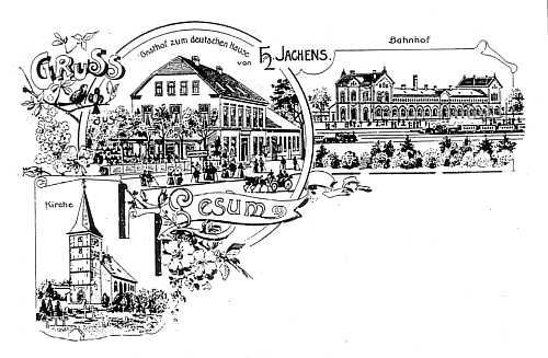 etwa 100 Jahre alte Ansichtskarte aus Lesum